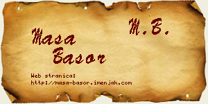 Maša Basor vizit kartica